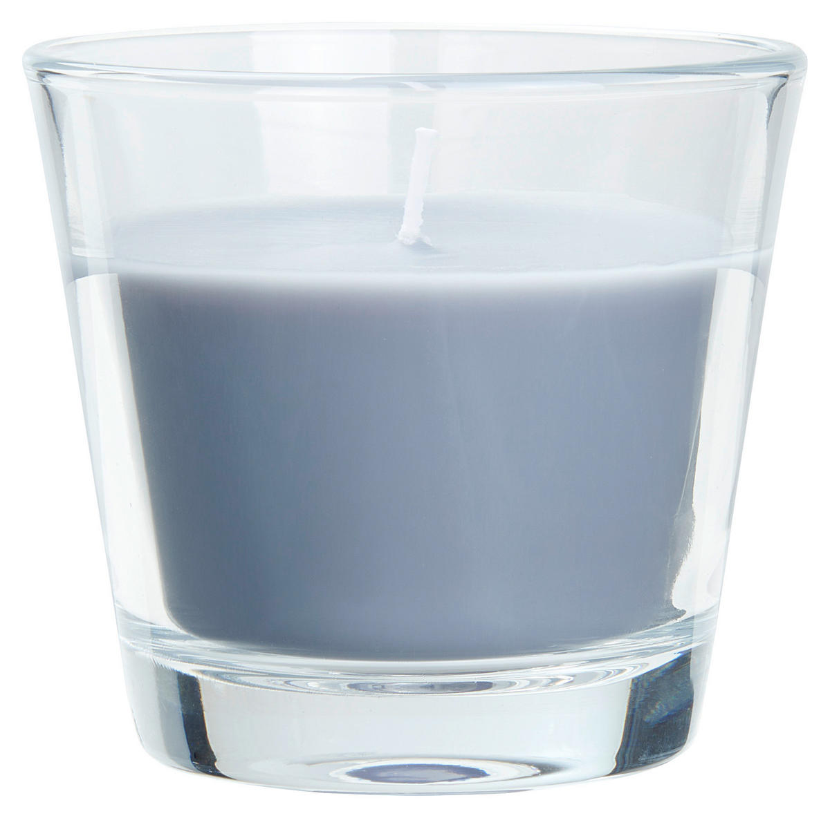 KERZE IM GLAS - Transparent/Grau, Basics, Glas/Naturmaterialien (9/8cm) - Boxxx