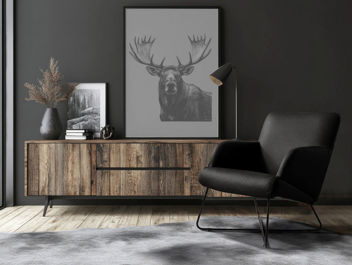 SESSEL in Echtleder Schwarz  - Schwarz, Design, Leder/Metall (67/87/74cm) - Livetastic