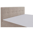 BOXSPRINGBETT 160/200 cm  in Beige  - Beige/Schwarz, KONVENTIONELL, Kunststoff/Textil (160/200cm) - Carryhome