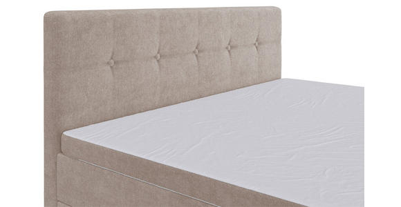 BOXSPRINGBETT 160/200 cm  in Beige  - Beige/Schwarz, KONVENTIONELL, Kunststoff/Textil (160/200cm) - Carryhome