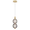 PENDELLEUCHTE Eurofase 15,2/40 cm   - Chromfarben, Design, Glas/Metall (15,2/40cm) - Elstead Lighting
