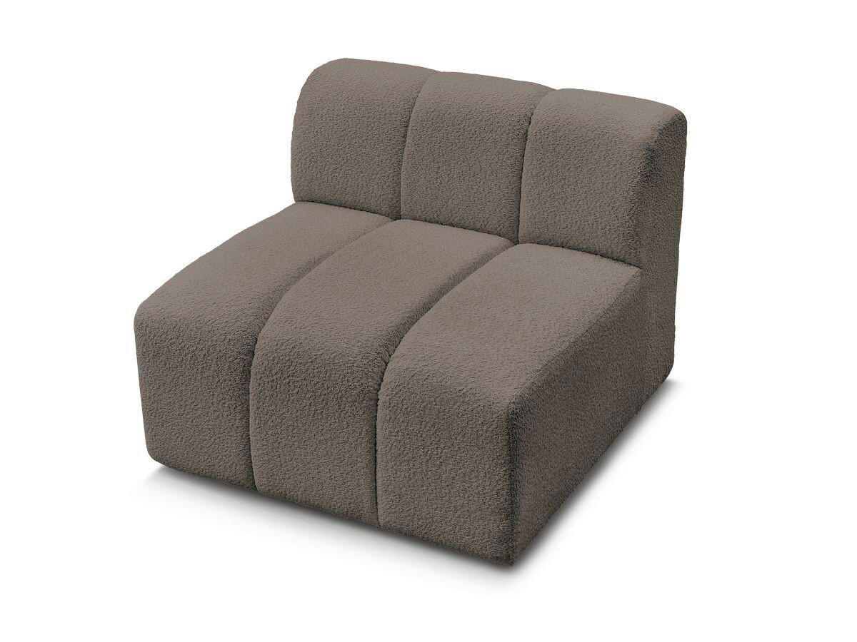 SOFAELEMENT ANNECY Bouclé Taupe  - Taupe/Schwarz, MODERN, Kunststoff/Textil (91/72/91cm)