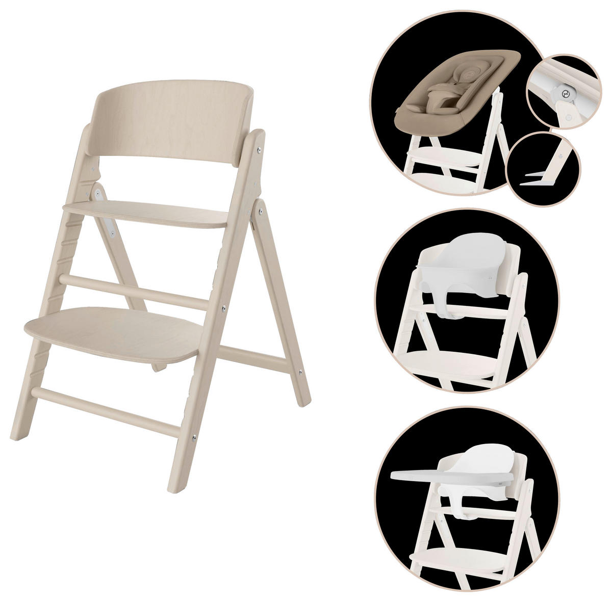 HOCHSTUHL Click & Fold  - Naturfarben, Basics, Holz/Kunststoff (62,6/47,3/81,5cm) - cybex GOLD