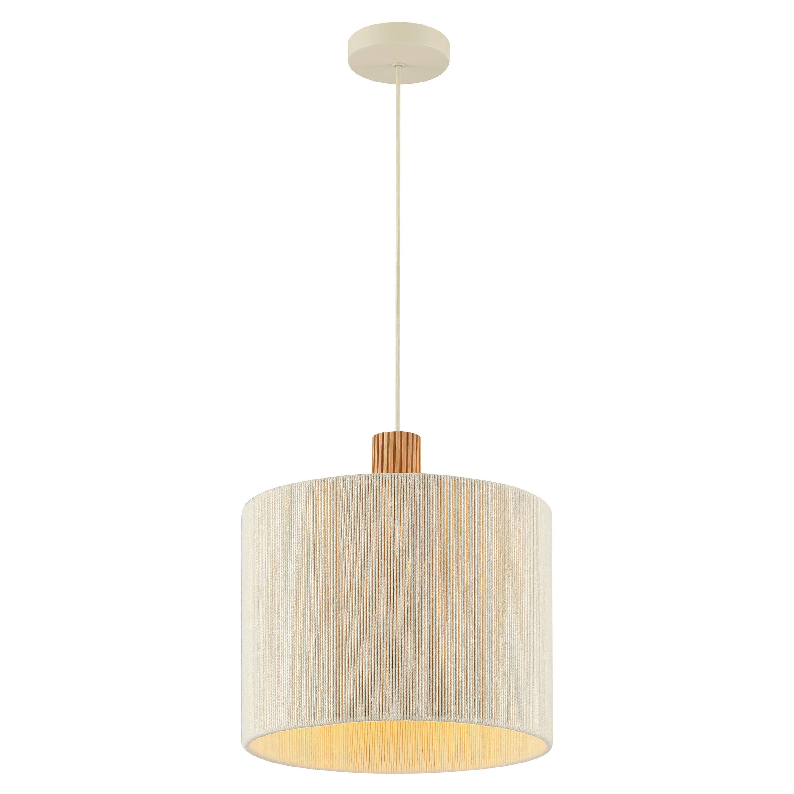 HÄNGELEUCHTE ARLO 35/150 cm  - Beigebraun/Braun, Natur, Holz/Textil (35/150cm)