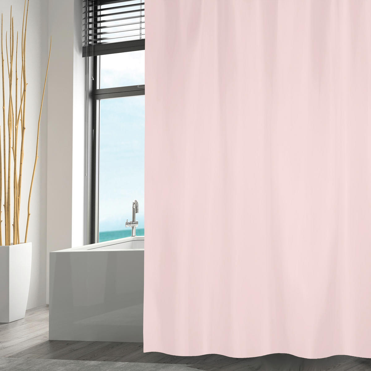 DUSCHVORHANG 180/200 cm  - Rosa, Basics, Textil (180/200cm) - MSV