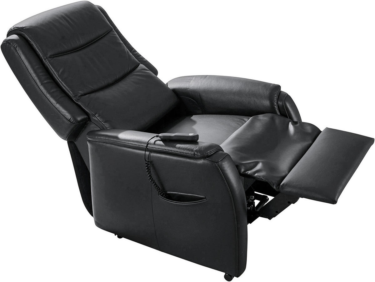 FERNSEHSESSEL in Schwarz  - Schwarz, Konventionell, Leder/Kunststoff (72/109/82cm) - Valdera