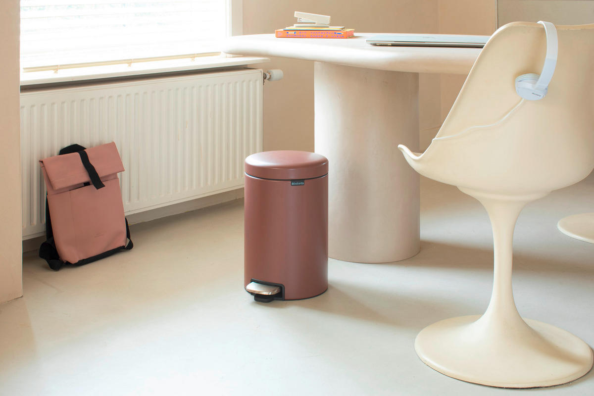 TRETEIMER 12 l  Metall  - Taupe/Anthrazit, Basics, Kunststoff/Metall (25,1/41,1/33,8cm) - Brabantia