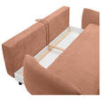 SCHLAFSOFA Chenille Rostfarben  - Rostfarben/Schwarz, KONVENTIONELL, Textil/Metall (228/75/98cm) - Carryhome