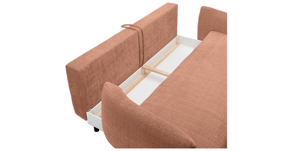 SCHLAFSOFA Chenille Rostfarben - Rostfarben/Schwarz, KONVENTIONELL, Textil/Metall (228/75/98cm) - Carryhome