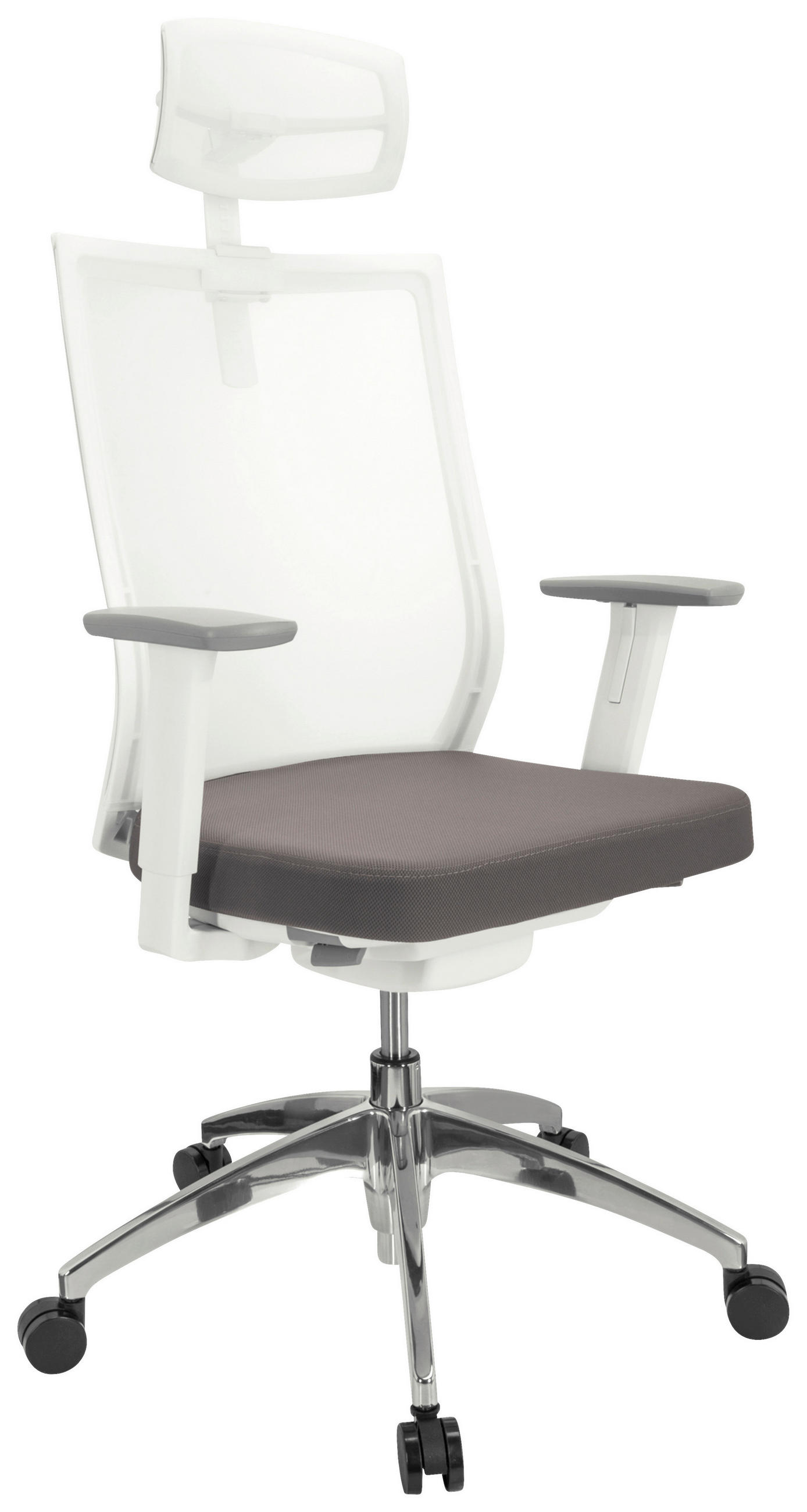 SNURRSTOL  i grå, vit  - vit/silver, Basics, metall/textil (63/112-122/55cm) - MID.YOU
