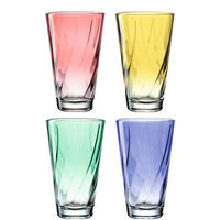 GLÄSERSET 4-teilig  - Blau/Gelb, LIFESTYLE, Glas (16,8/14,2/16,8cm) - Leonardo