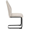 STUHL-SET 4 Stück  in Mikrofaser  - Beige/Schwarz, Design, Textil/Metall (43/97/57cm) - Xora
