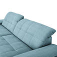 ECKSOFA  in Webstoff Hellblau  180/265 cm  - Schwarz/Hellblau, Design, Textil/Metall (180/265cm) - Carryhome