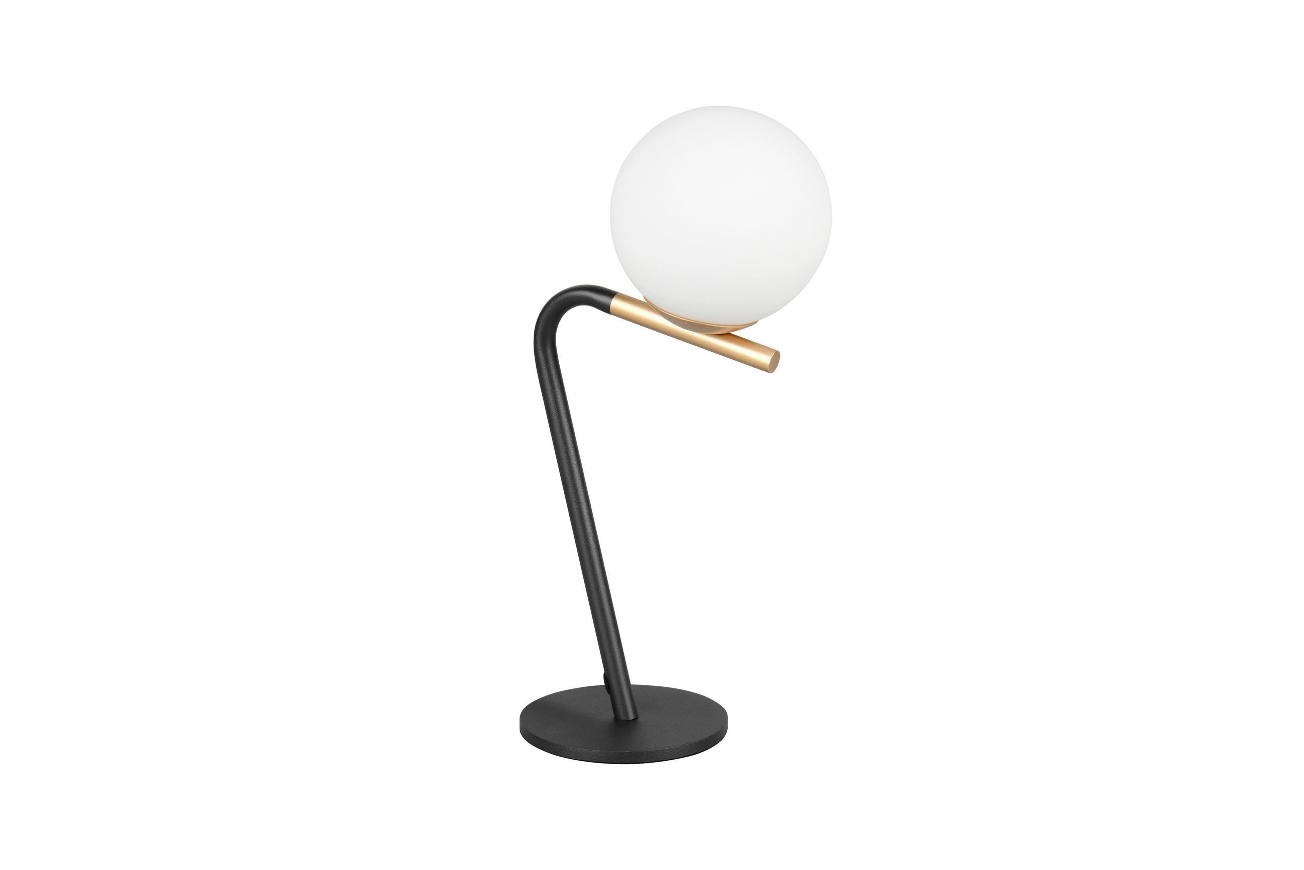Trio Leuchten Tischleuchte Flaming Schwarz, Weiß, Gold 10x31x14.5 cm