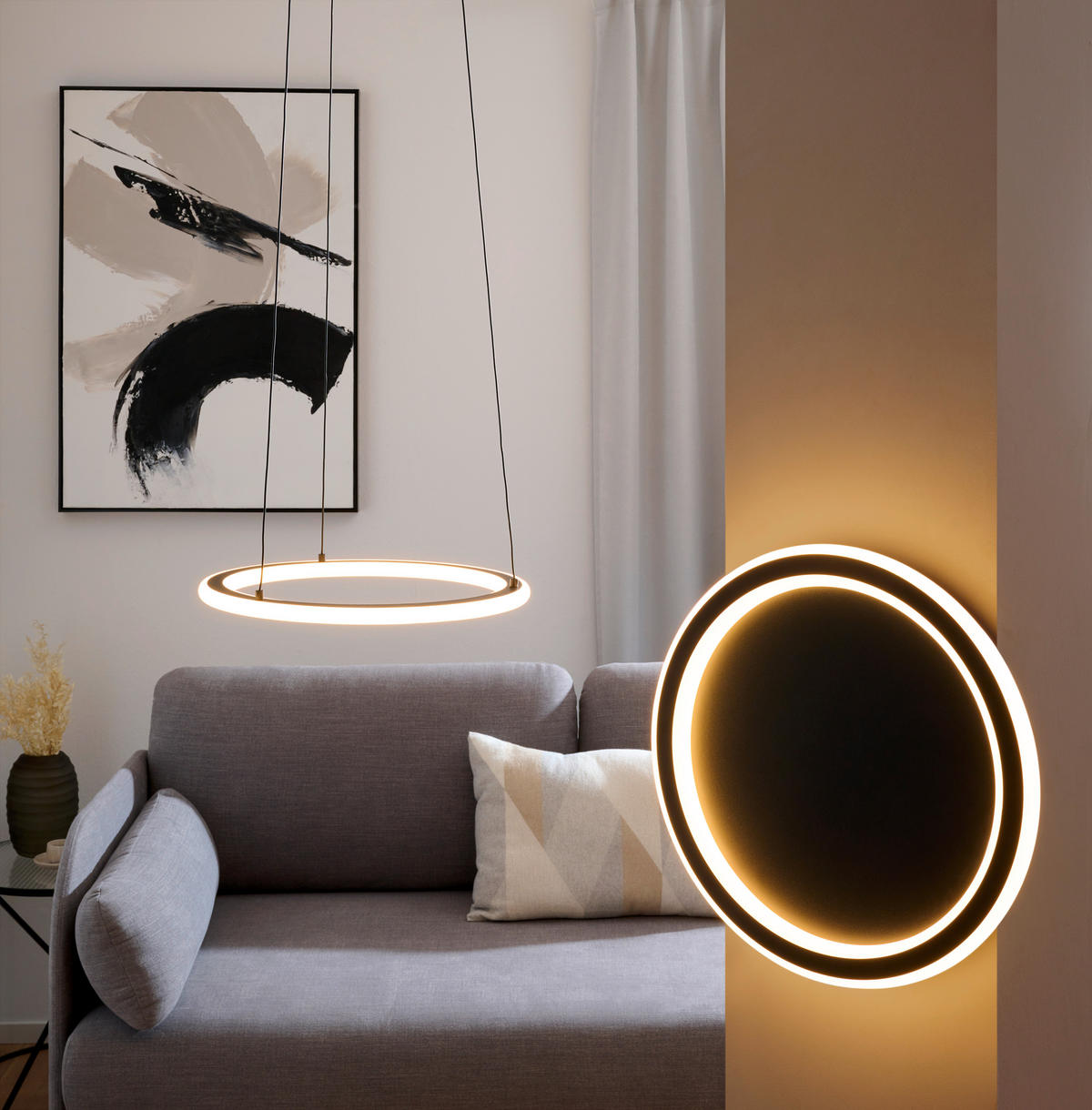 LED-DECKENLEUCHTE 42/6 cm   - Schwarz, Design, Metall (42/6cm) - Helestra