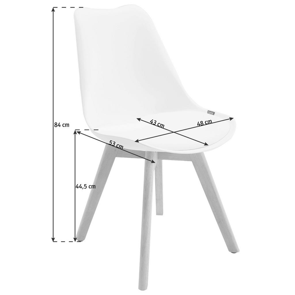 Thumbnail - Livetastic Stuhl, Weiß, Eiche, Holz, Kunststoff, Textil, Kautschukholz, massiv, konisch, 48x84x53 cm, Esszimmer, Stühle,...