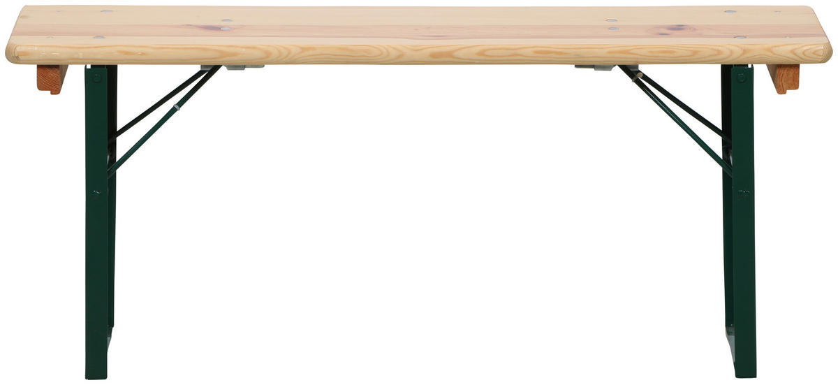 BIERTISCHGARNITUR 3-teilig  - Beige/Grün, Basics, Holz/Metall (50/110cm)