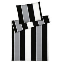 BETTWÄSCHE Lines Makosatin 140/200 cm  - Schwarz, Basics, Textil (140/200cm) - Joop!