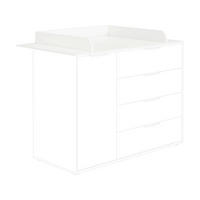 PELENKÁZÓFELTÉT Lieven  - fehér, Basics, faalapú anyag (125,9/11,5/78,6cm) - Paidi