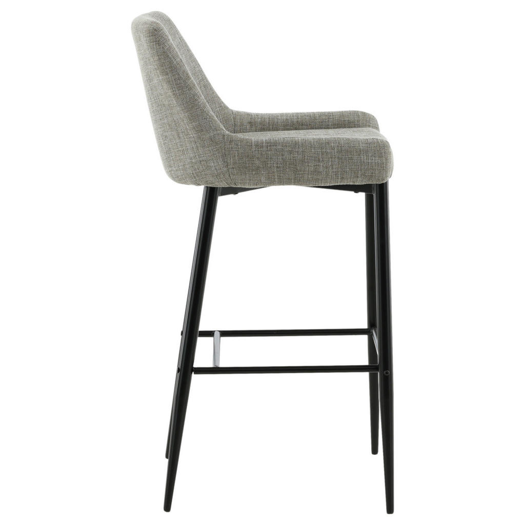 Thumbnail - Livetastic Barhocker-Set, Schwarz, Beige, Metall, Textil, X-Form, 48x105x57 cm, Stühle