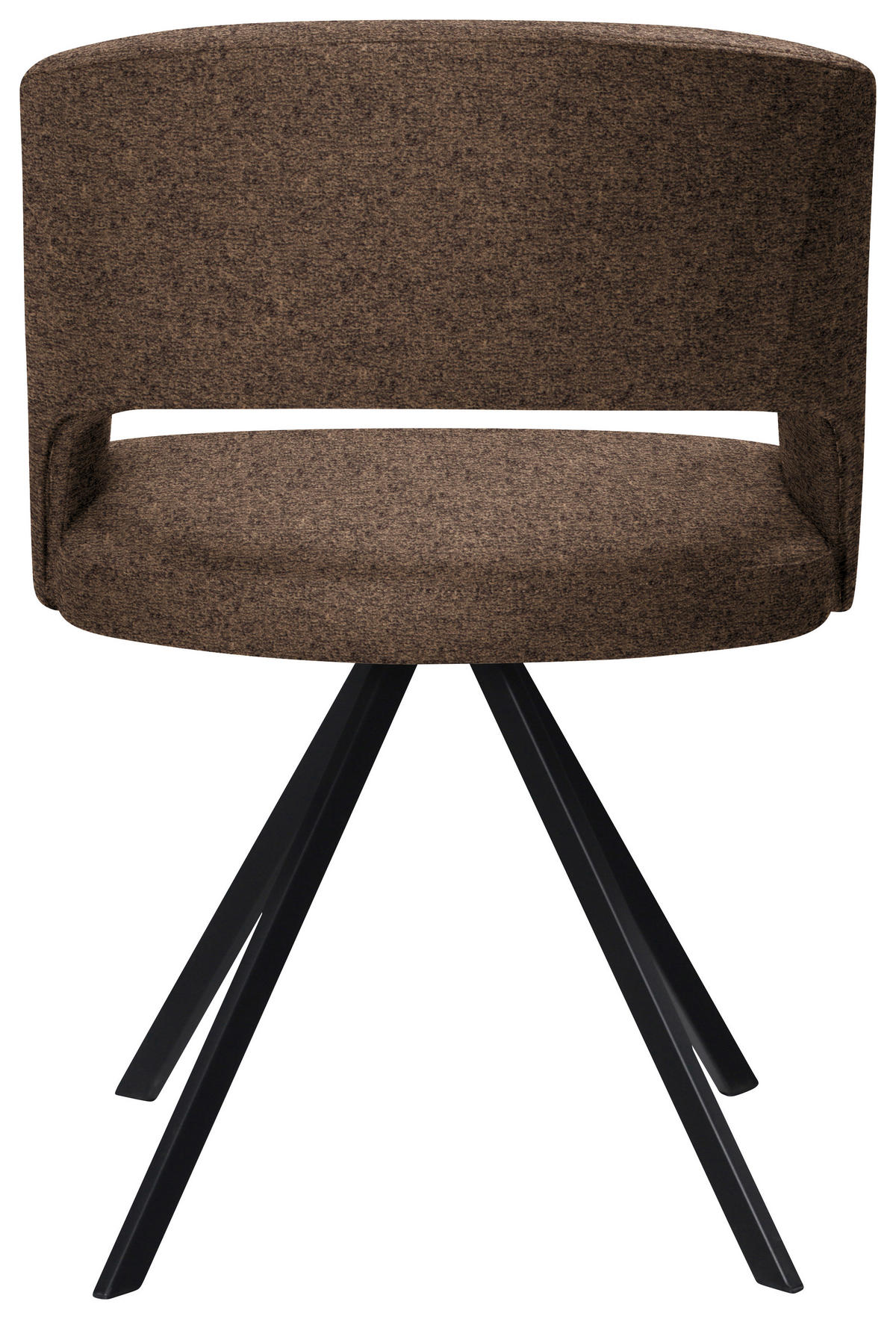 ARMLEHNSTUHL  in Stahl Samt  - Dunkelbraun/Schwarz, Konventionell, Textil/Metall (56/84/59cm) - Moderano