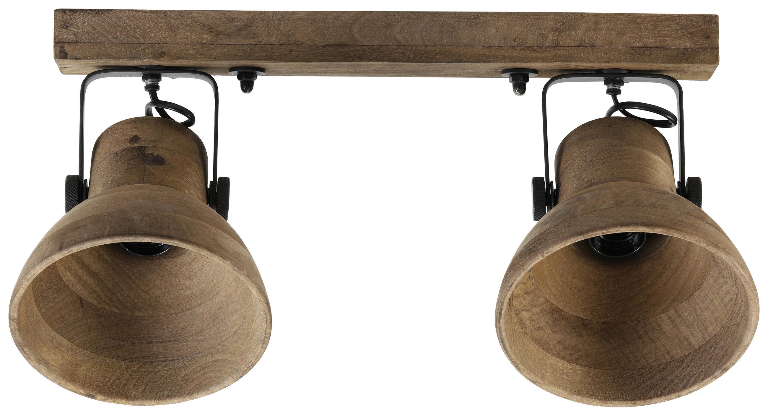 DECKENLEUCHTE 50/17/25 cm   - Braun, Design, Holz (50/17/25cm) - Light & Living