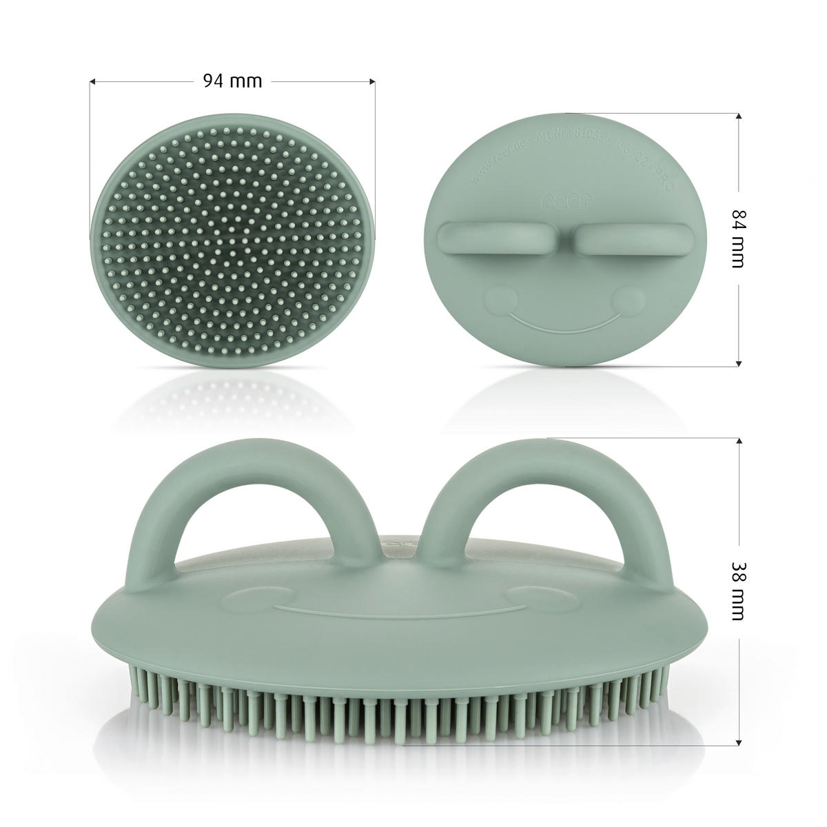 BABYBÜRSTE - Mintgrün, Basics, Kunststoff (9,4/3,8/8,4cm) - Reer