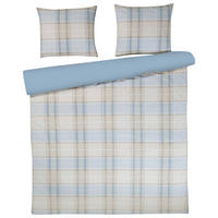 BETTWÄSCHESET 2-teilig Portland Satin 160/210 cm  - Weiss/Pastellblau, Basics, Textil (160/210cm) - Novel