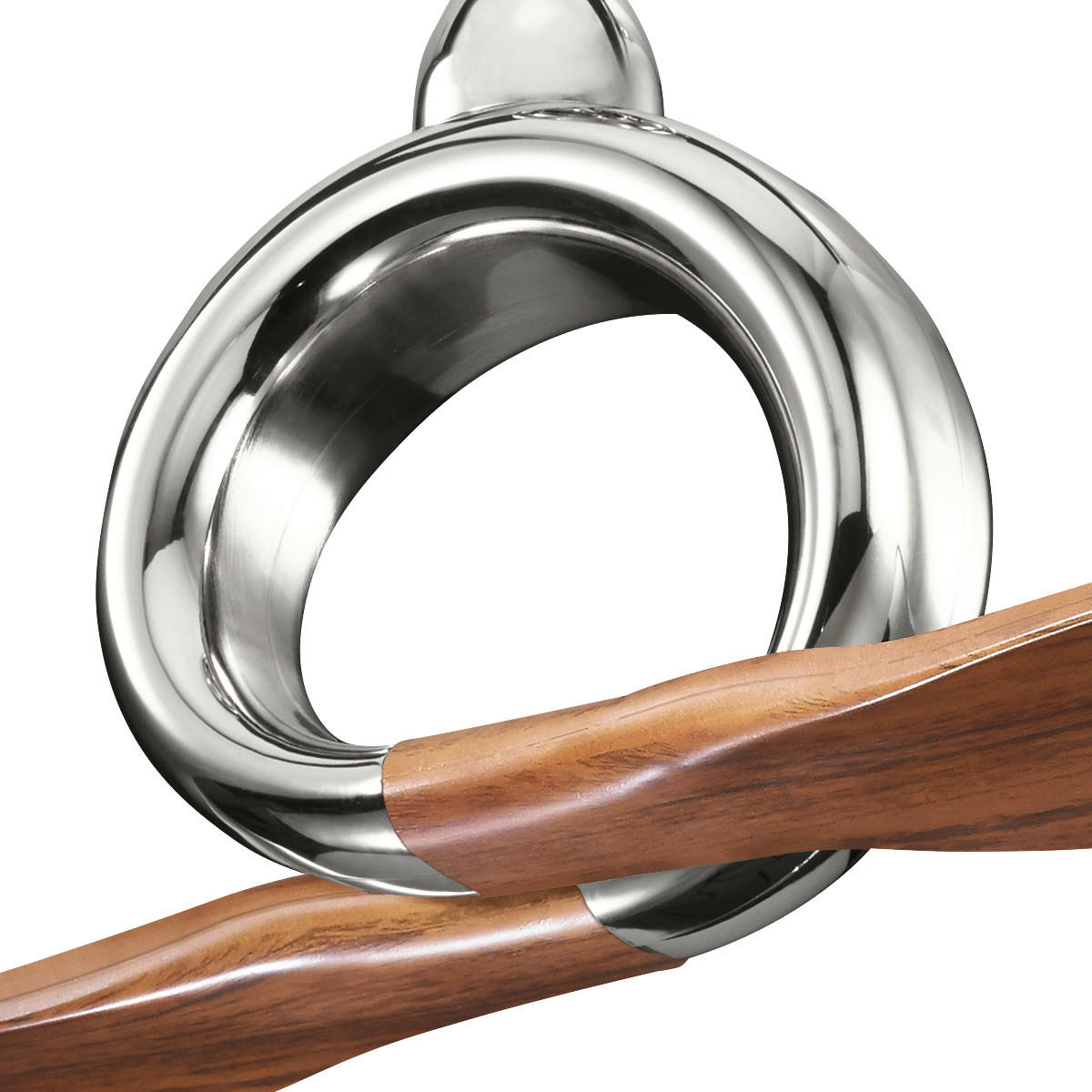 TAKFLÄKT Link 137/62 cm  - valnötsfärgad/nickelfärgad, Basics, metall/plast (137/62cm) - Elstead Lighting