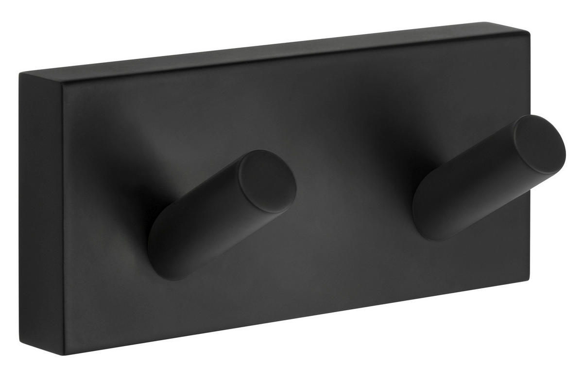 HÁČIK NA UTERÁKY, čierna - čierna, Basics, kov (9/3,9/4,5cm)