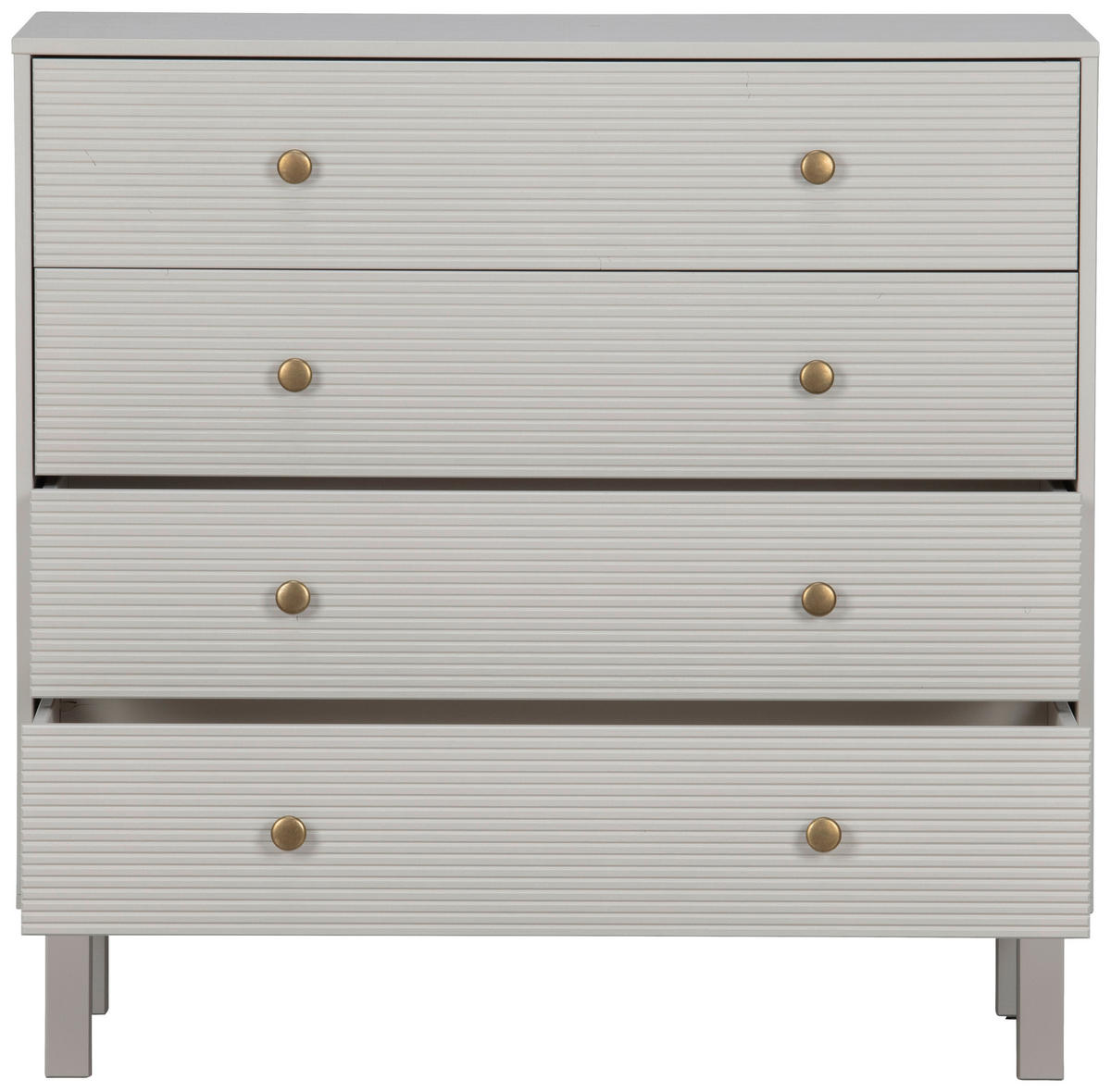 KOMMODE Madu, 94/91/52 cm, 4 Schublade(n)  - Goldfarben/Hellgrau, Design, Holz/Metall (94/91/52cm) - Livetastic