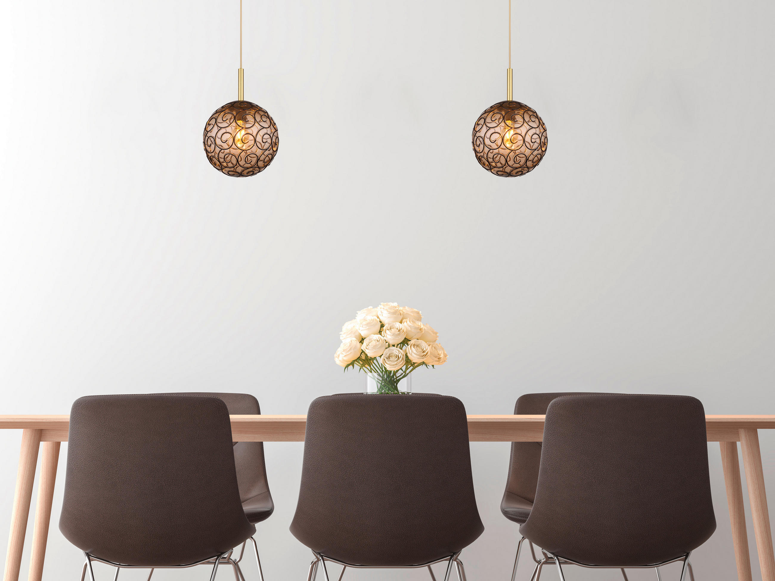 HÄNGELEUCHTE Maxi 25/120 cm   - Goldfarben/Schwarz, KONVENTIONELL, Kunststoff/Metall (25/120cm) - Globo