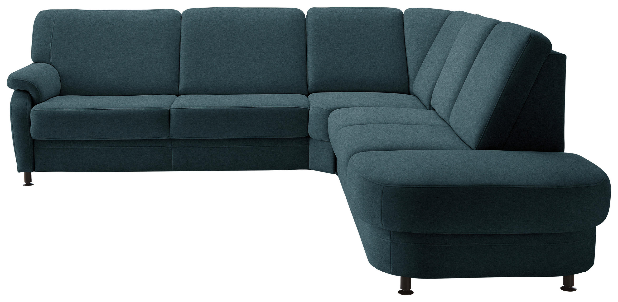 ECKSOFA Flachgewebe Opal  - Opal/Schwarz, Konventionell, Textil/Metall (269/287cm) - Beldomo System