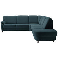 ECKSOFA Flachgewebe Opal  - Opal/Schwarz, Konventionell, Textil/Metall (269/287cm) - Beldomo System