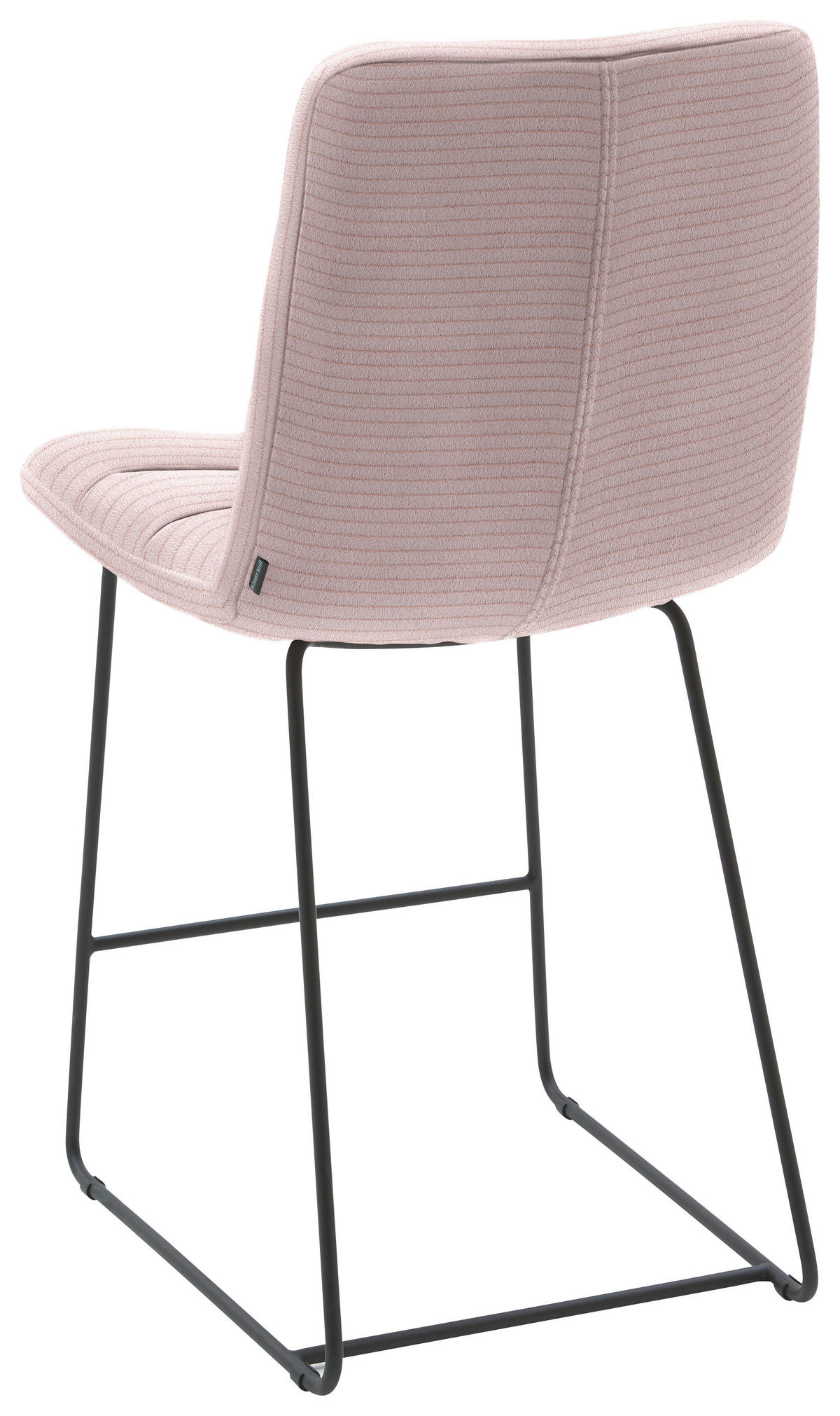 TRESENSTUHL - Hellrosa/Schwarz, Design, Textil/Metall (52/106/66cm) - Dieter Knoll