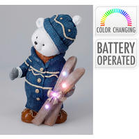 LED DÍSZLÁMPA - kék, Basics, kő (24cm)