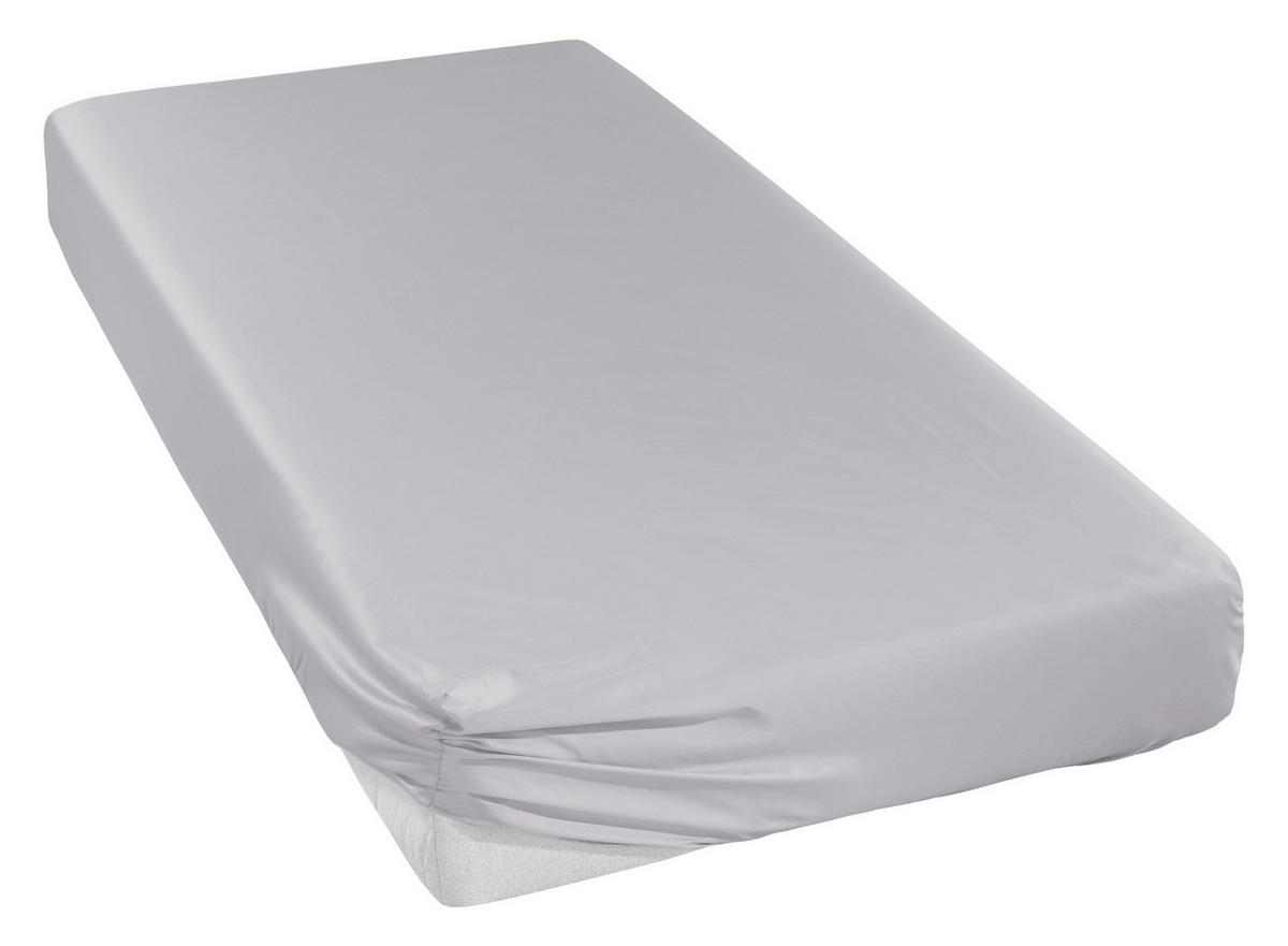 NAPENJALNA RJUHA UNI 160/200 cm  - srebrne barve, Basics, tekstil (160/200cm) - Curt Bauer