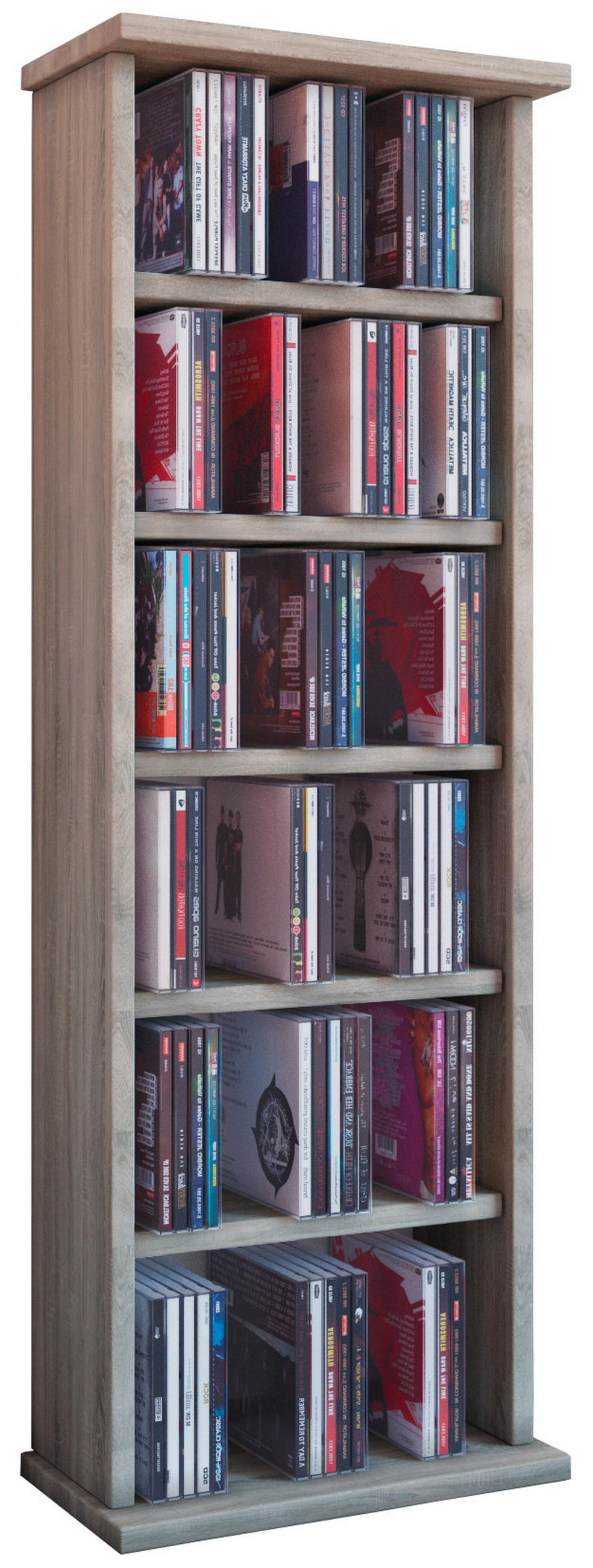 CD-Regal in Eichefarbe - Eichefarben, Konventionell, Holzwerkstoff (31/92/18cm) - MID.YOU