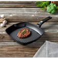GRILLPFANNE Perfect Cooking Greblon®-Antihaftbeschichtung  - Edelstahlfarben/Schwarz, Basics, Kunststoff/Metall (28/28cm) - Homeware Profession.