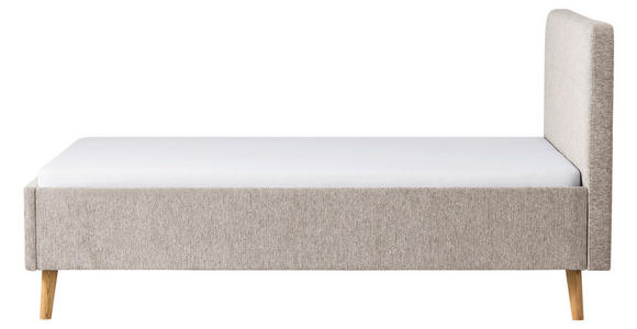 POLSTERBETT Taupe 140/200 cm - Taupe/Eichefarben, Basics, Holz/Textil (140/200cm) - Xora
