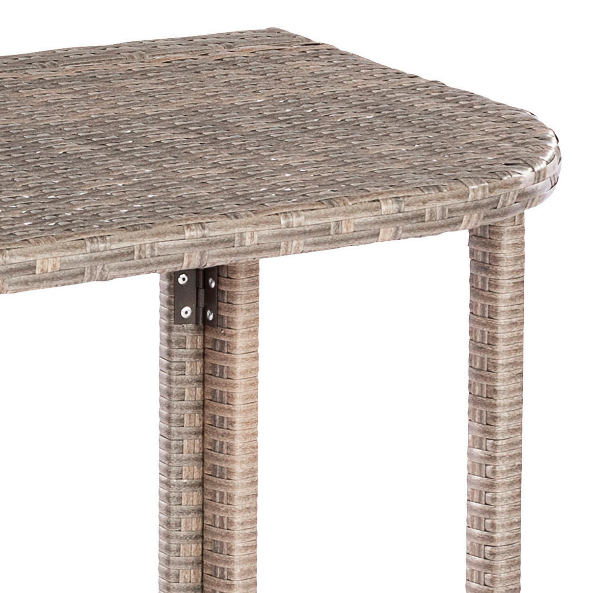 GARTENTISCH Metall, Kunststoff Naturfarben rechteckig  - Naturfarben, KONVENTIONELL, Kunststoff/Metall (90/50/75cm) - Gardenson