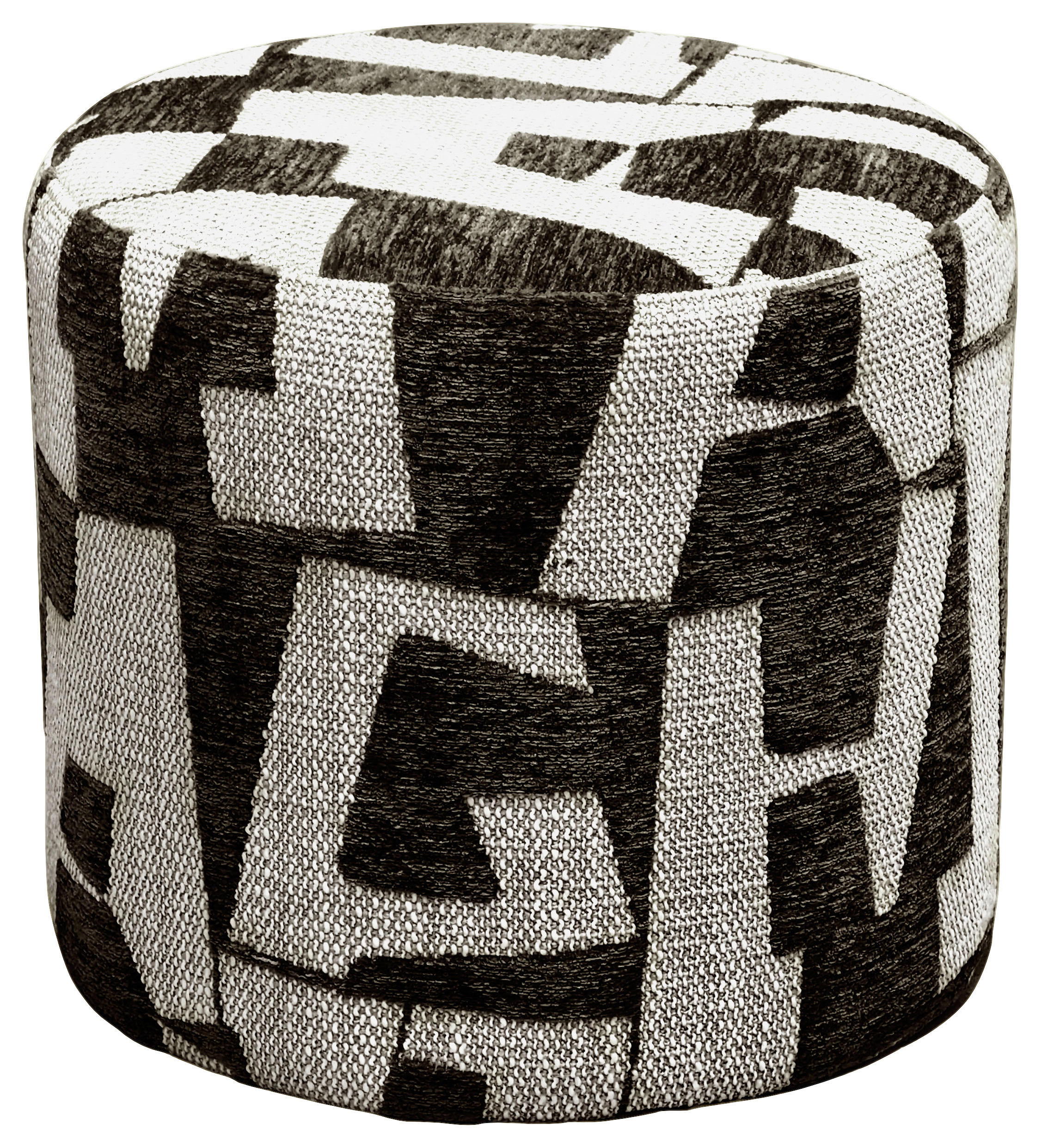 Xora Hocker Weiß, Dunkelgrau 45x40x45 cm