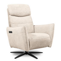 RELAXSESSEL in Textil Beige  - Beige/Schwarz, Design, Textil/Metall (77/107/88cm) - Livetastic