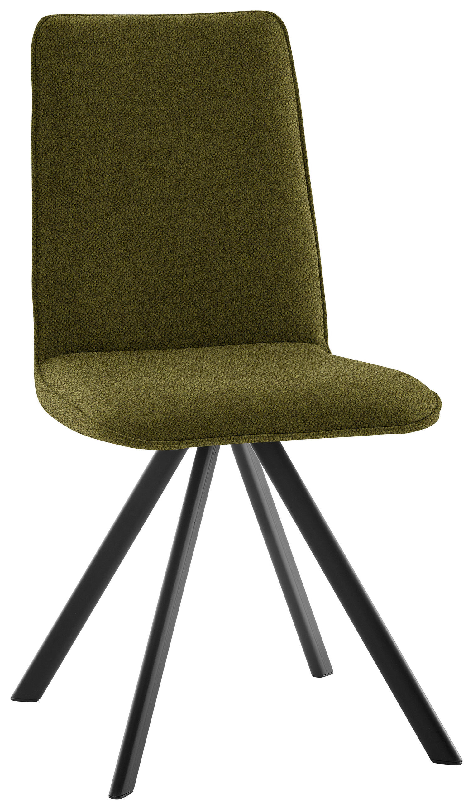 STUHL   Webstoff  Schwarz, Olivgrün  - Schwarz/Olivgrün, Design, Textil/Metall (47/92/60cm) - Cantus