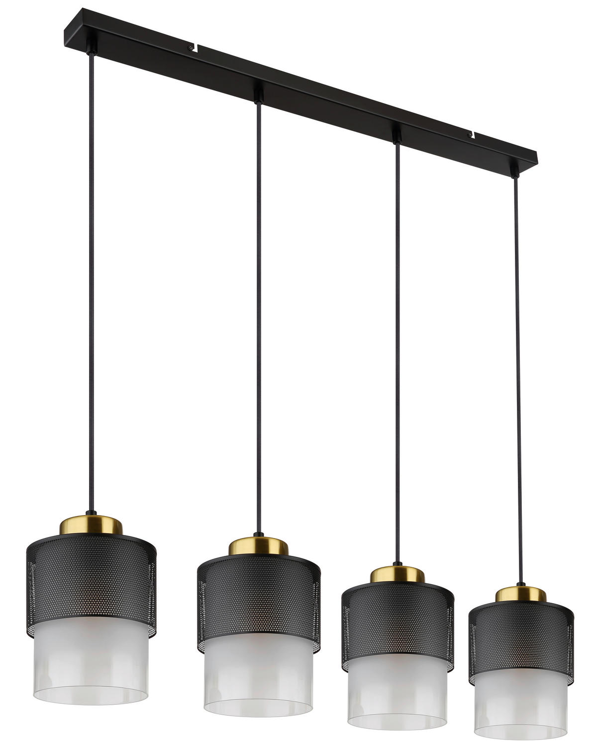 HÄNGELEUCHTE 91/16/120 cm    - Klar/Messingfarben, Design, Glas/Metall (91/16/120cm) - Globo
