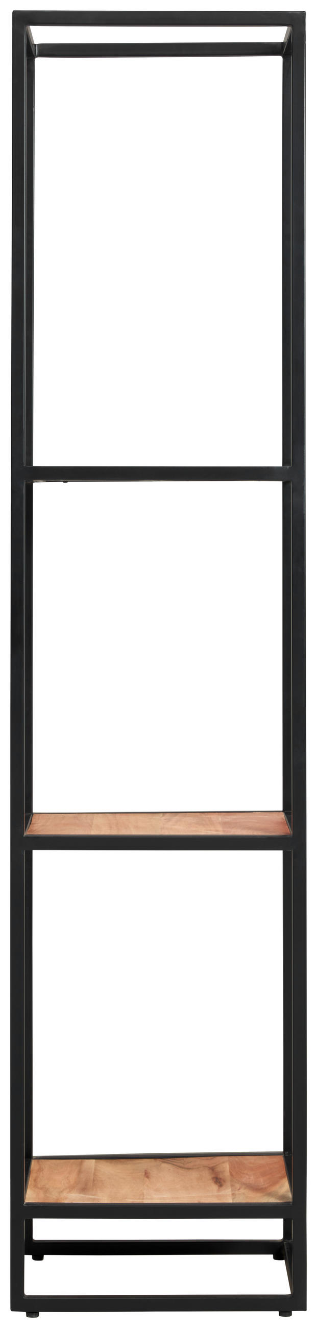 REGAL Akazie massiv Honig, Schwarz  - Schwarz/Honig, Design, Holz/Metall (37/184/42cm) - MID.YOU