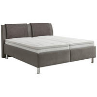 POLSTERBETT 180/200 cm  Anthrazit, Hellgrau  - Weiss/Anthrazit, Konventionell, Holz/Holzwerkstoff (180/200cm) - Beldomo - Sleep