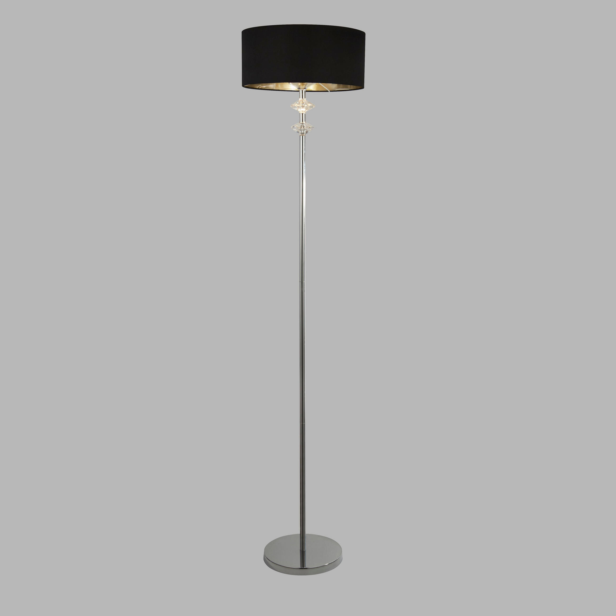 STOJEČA SVETILKA  Ontario   35/35/157,50 cm          - barve kroma/črna, Design, kovina/umetna masa (35/35/157,50cm)