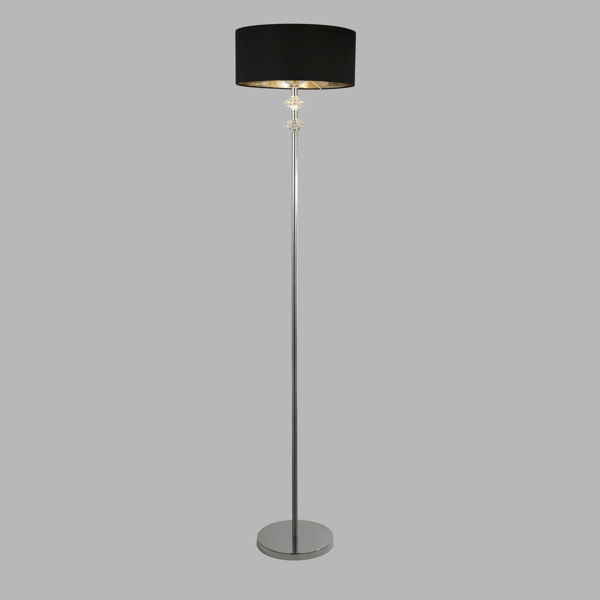 STOJEČA SVETILKA  Ontario   35/35/157,50 cm          - barve kroma/črna, Design, kovina/umetna masa (35/35/157,50cm)
