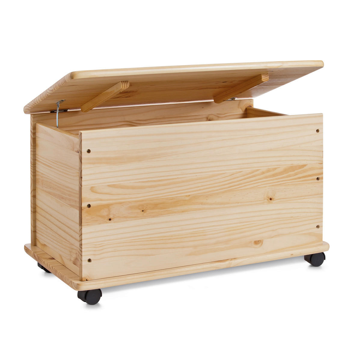 TRUHE Holz Kiefer mehrschichtige Massivholzplatte (Tischlerplatte)  - Naturfarben, Basics, Holz (73/45/39,5cm) - Zeller Present
